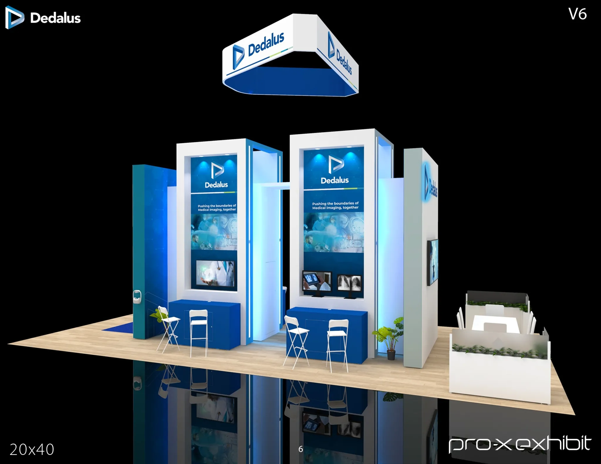 20x40 Île booth design by Pro-X Exhibits